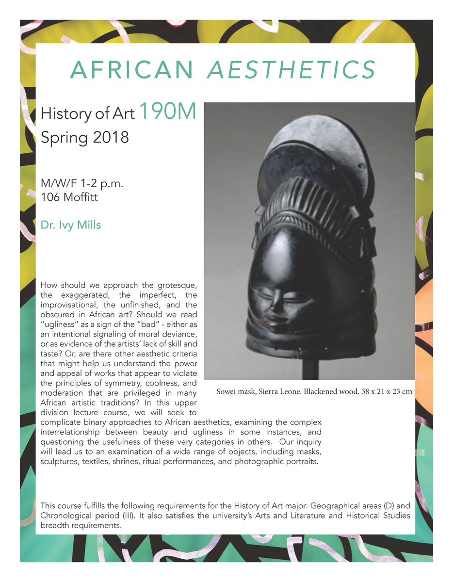 African Aesthetics Course Flyer