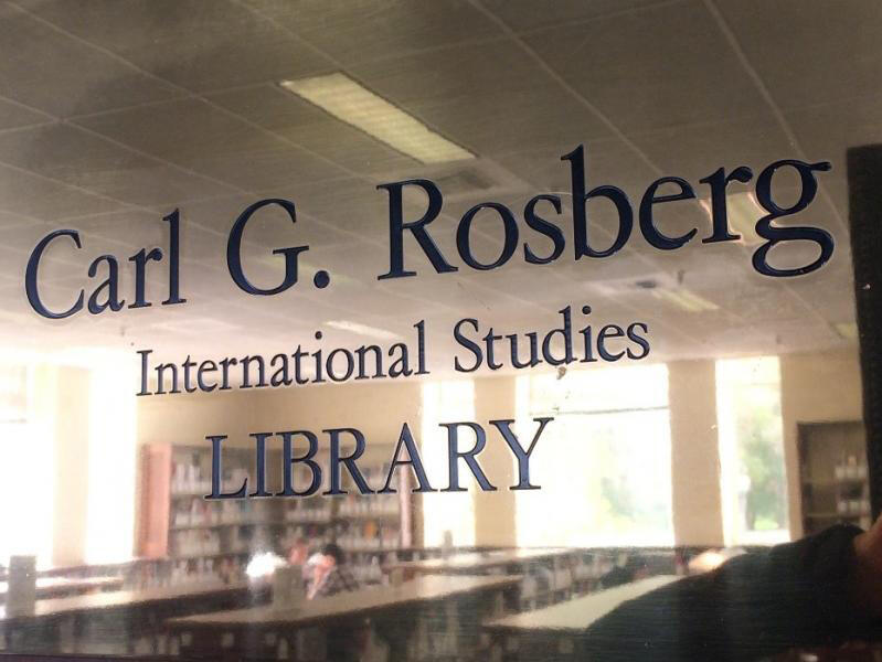 Carl G. Rosberg Library Sign