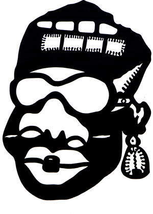 Painting of Ghanaian writer Ama Ata Aidoo by curator/artist & researcher Joseph Oduro-Frimpong