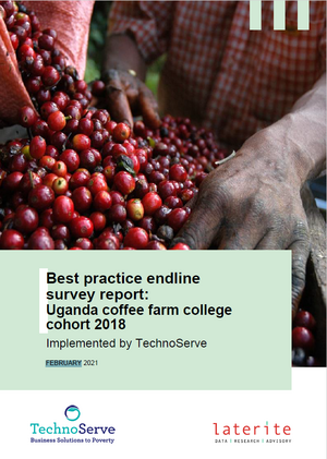 Cover of Laterite's evaluation report for the TechnoServe Coffee Farm Training Program.